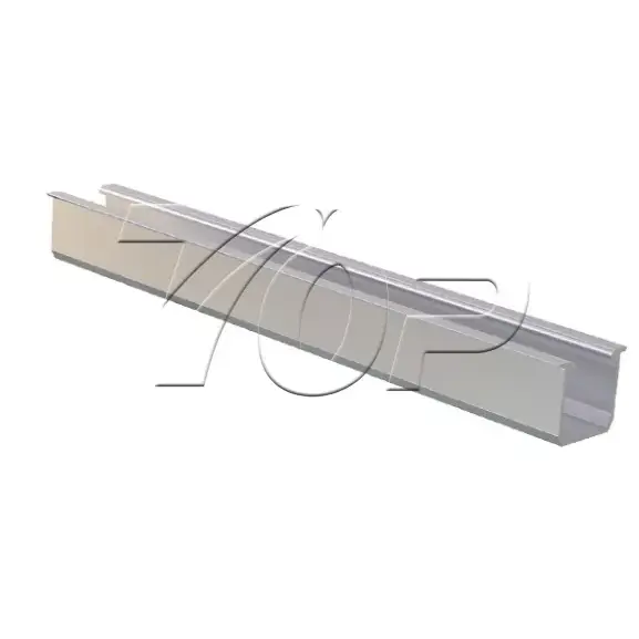 U Skriv inn aluminiumskinne for monteringssystem for solcellepanel